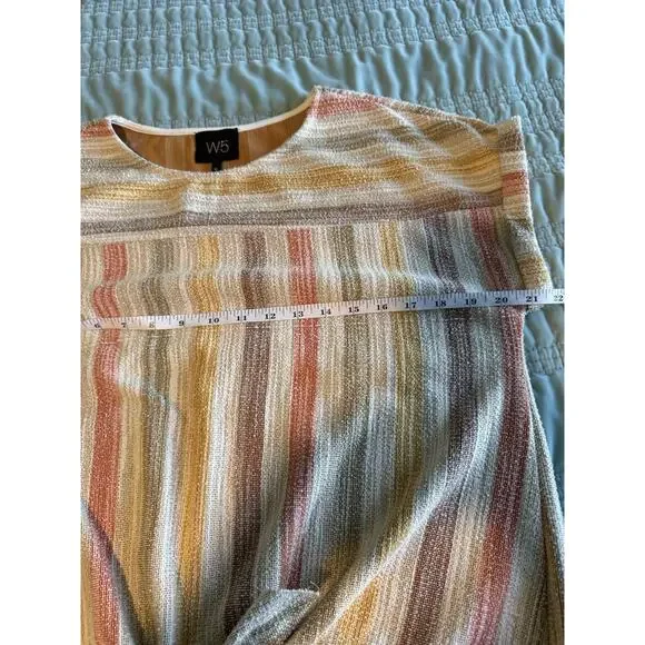 W5 Women's Medium Tie Front Top Fall Autumn Cottagecore Boho Retro - Picture 7 of 8